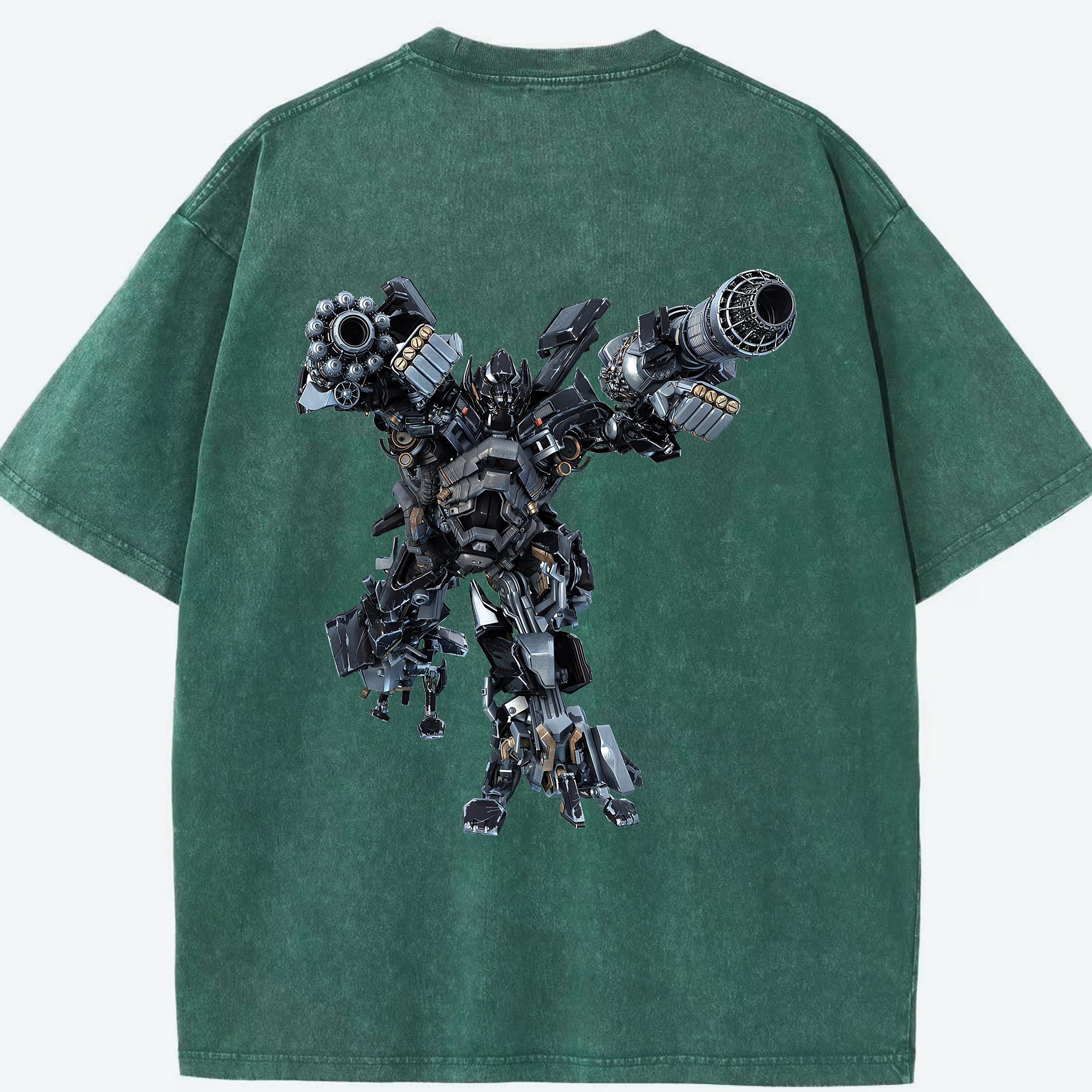 （画像用） Transformers トランスフォーマー 綿100% ヴィンテージ風 半袖Tシャツ（背面プリント）